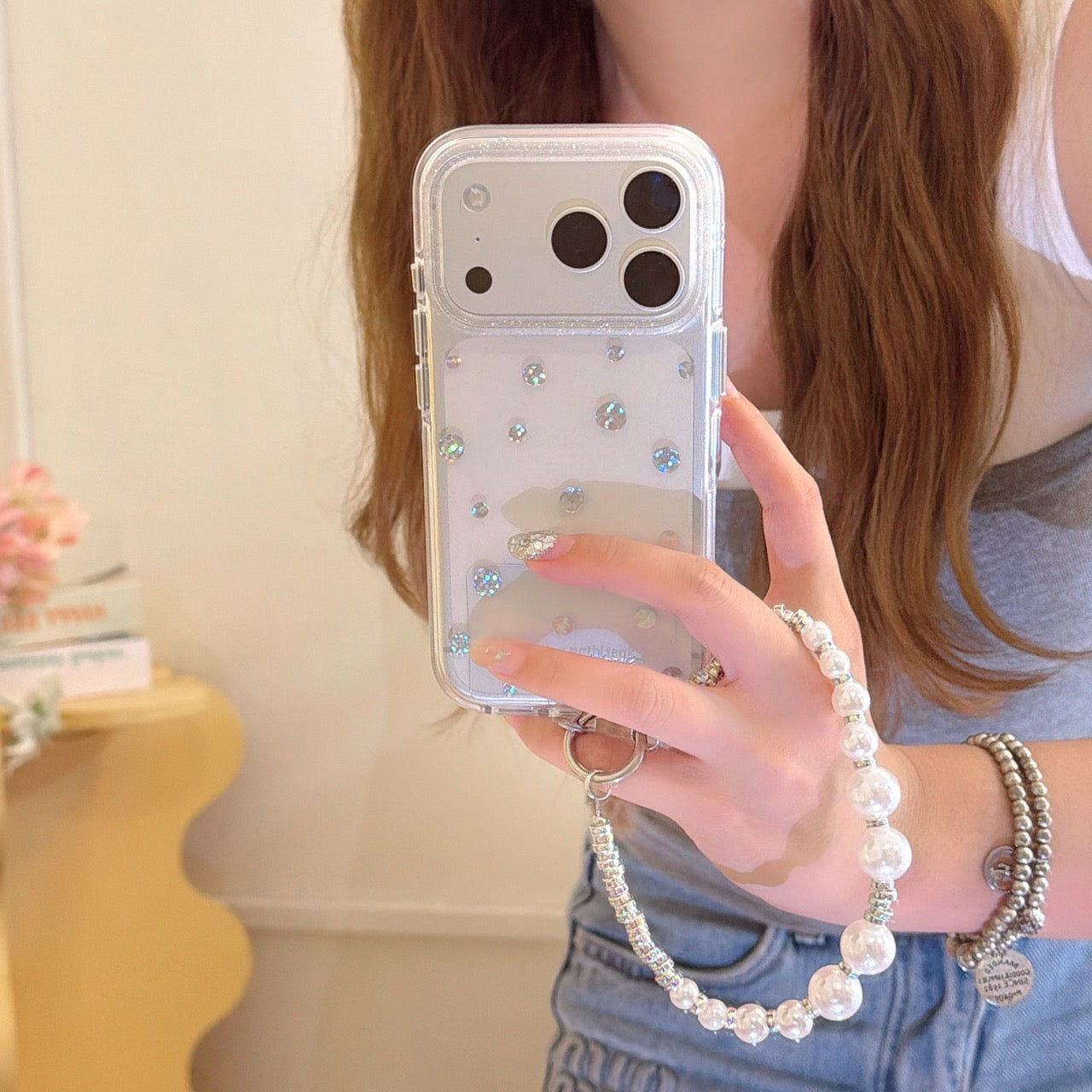 Luxury Gilded Glitter Polka Dot Case | Sparkle Aesthetic Cover