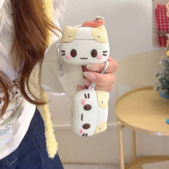 Marshmallow Cat AirPods Silicone Earphone Case