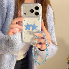Two dancing blue star rounded phone cases