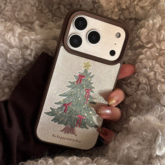 Chocolate Gilded Christmas Light Tree Phone Case