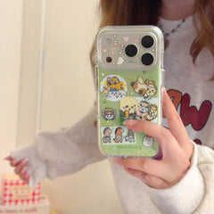 Green Chiikawa Pony Rounded Edge Airbag Apple Phone Case