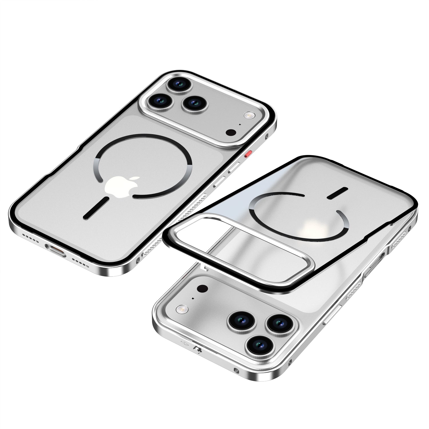 Metal frame magnetic buckle protective case for Apple phones