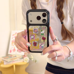 Kitty Bowknot Memo Mirror Case | Aesthetic Stationery Style Cover