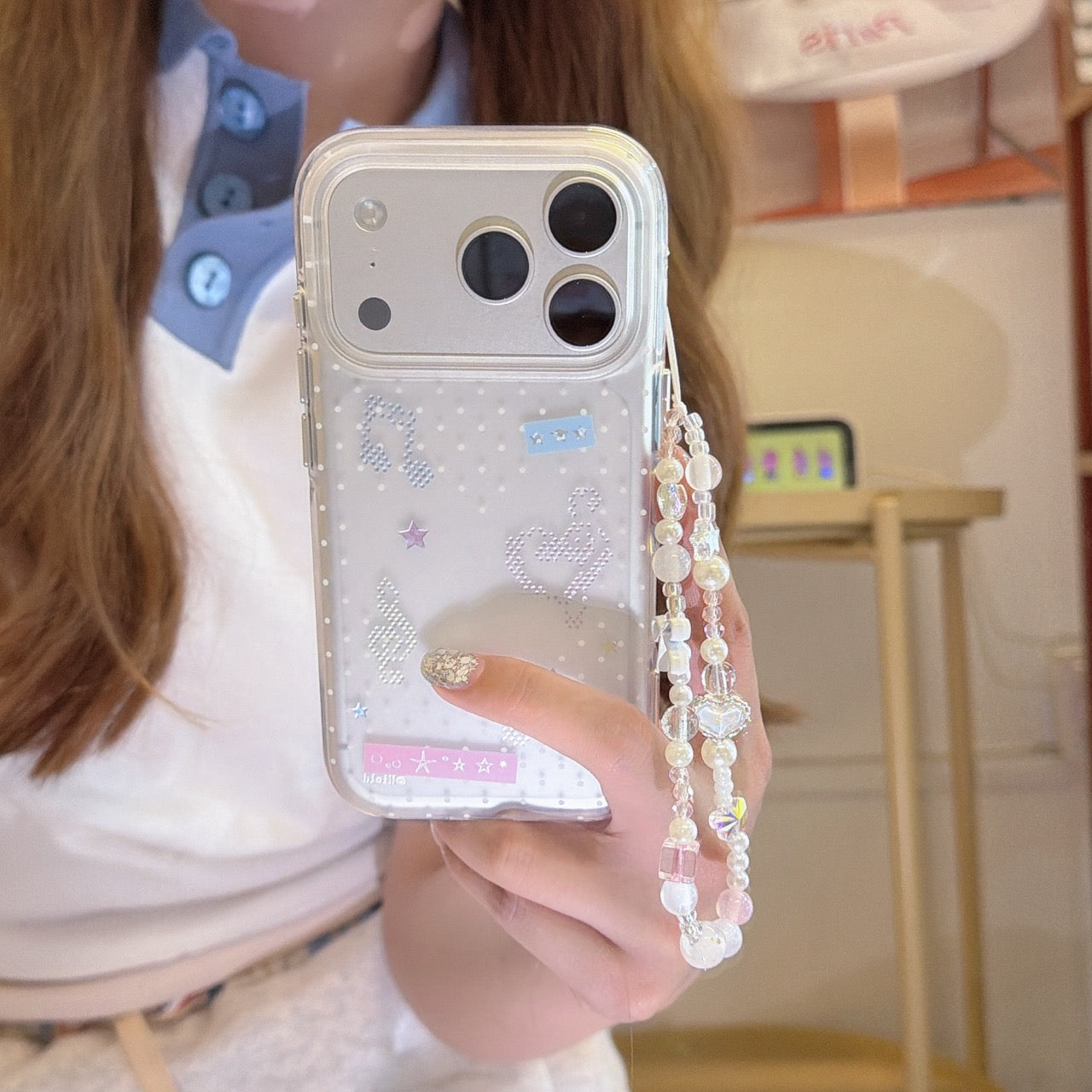 Luxury Trim Stars & Music Notes iPhone Case | Elegant Aesthetic