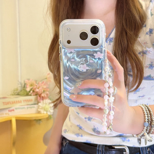 Artistic "Falling Flowers" iPhone Case | Zen & Minimalist Aesthetic