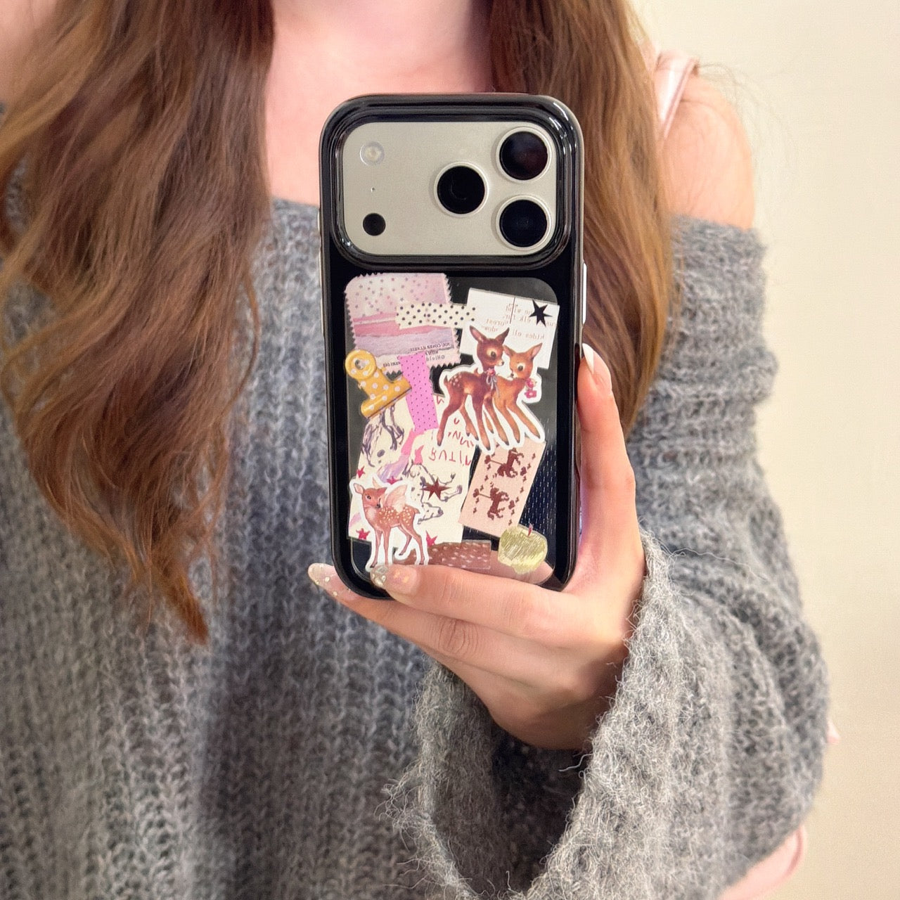 Retro collage deer iPhone case for iPhone 17 Pro