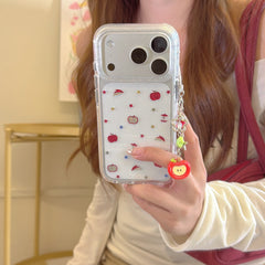 Colorful star pattern multiple Apple logo round-edge iPhone case