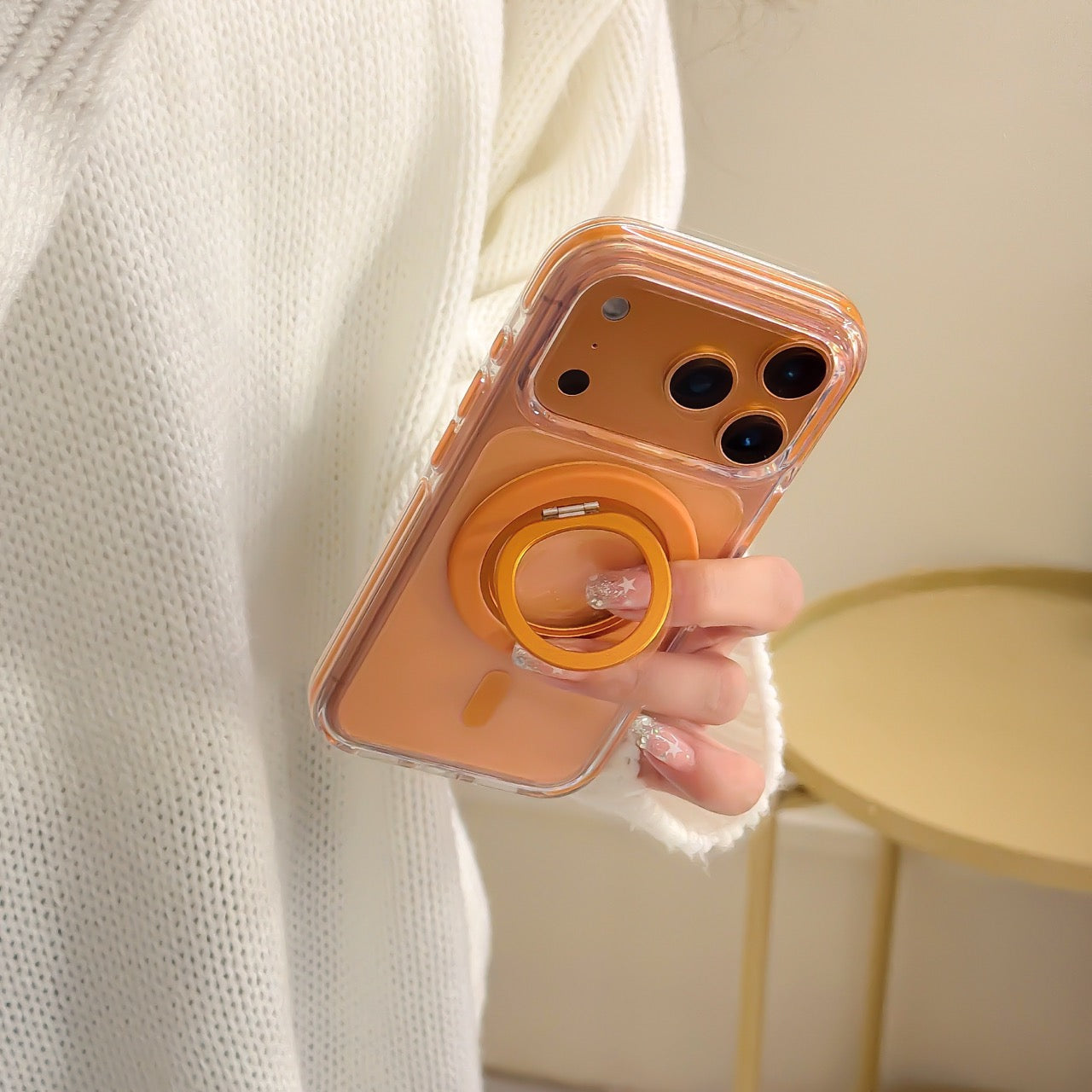 5-color magnetic + small circle 360 magnetic stand phone case