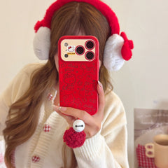 Red Striped Kitty Pony Phone Case for iPhone 14-17 Pro Max - Cute Playful Design - Playfulcase