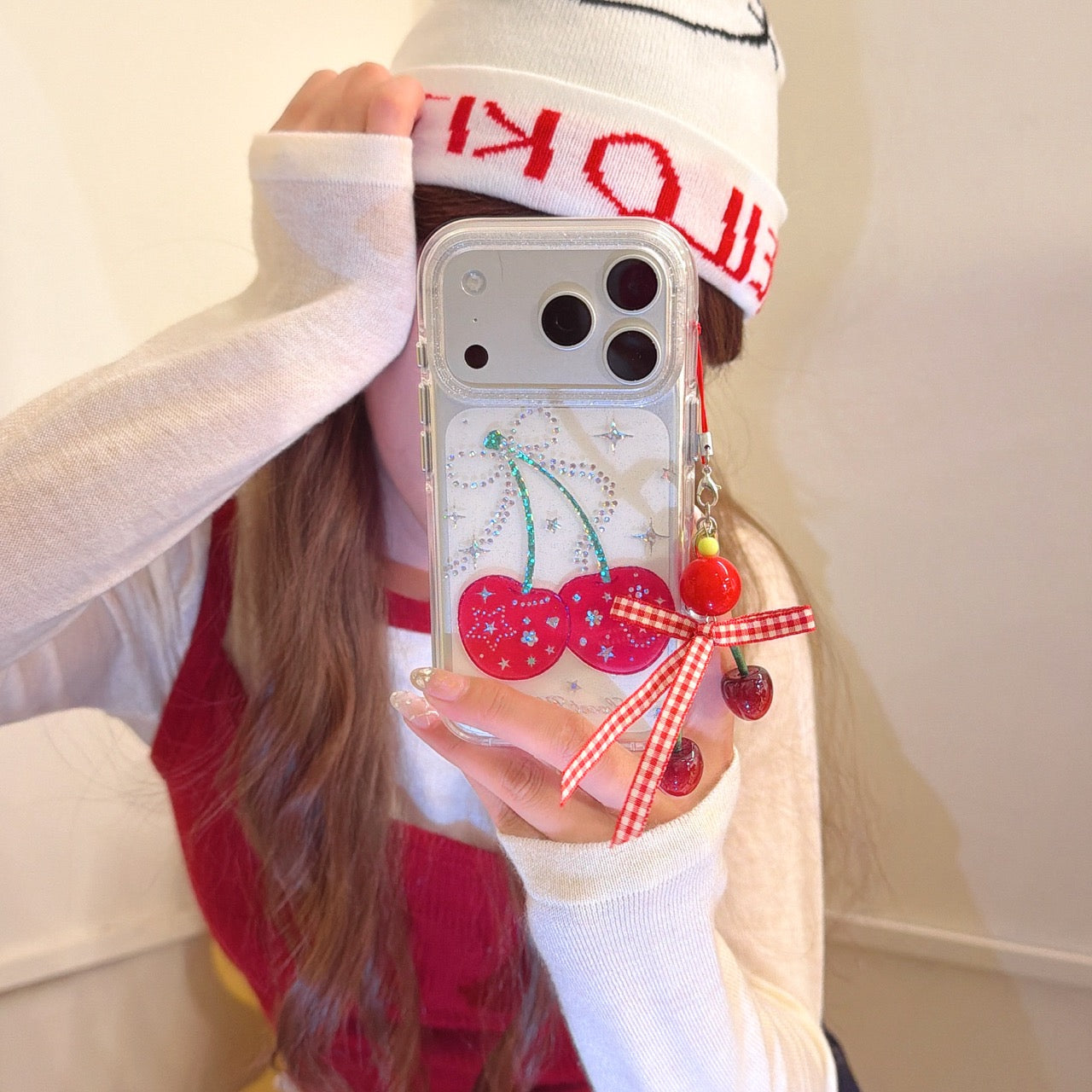 Colorful Star and Cherry Apple Phone Case for iPhone 17