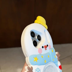 The quicksand snowman silicone phone case is suitable for Apple 17 PRO