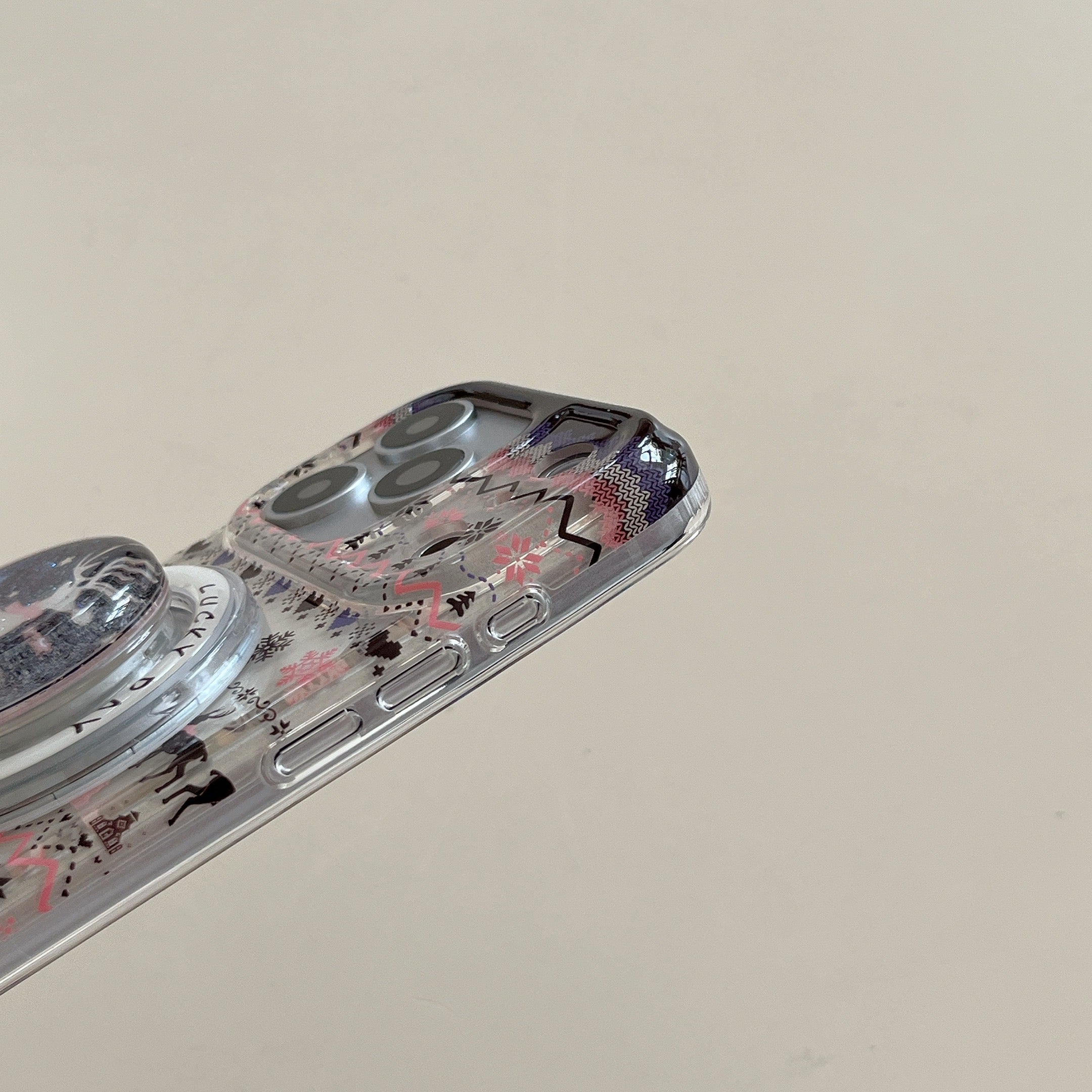 Fair Isle quicksand deer magnetic phone case