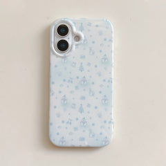 Blue-tinted winter snowman house phone case