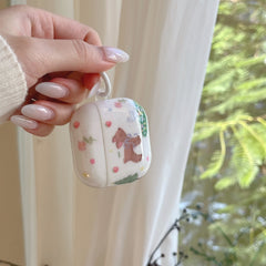 Cartoon graffiti flower deer earphone cover