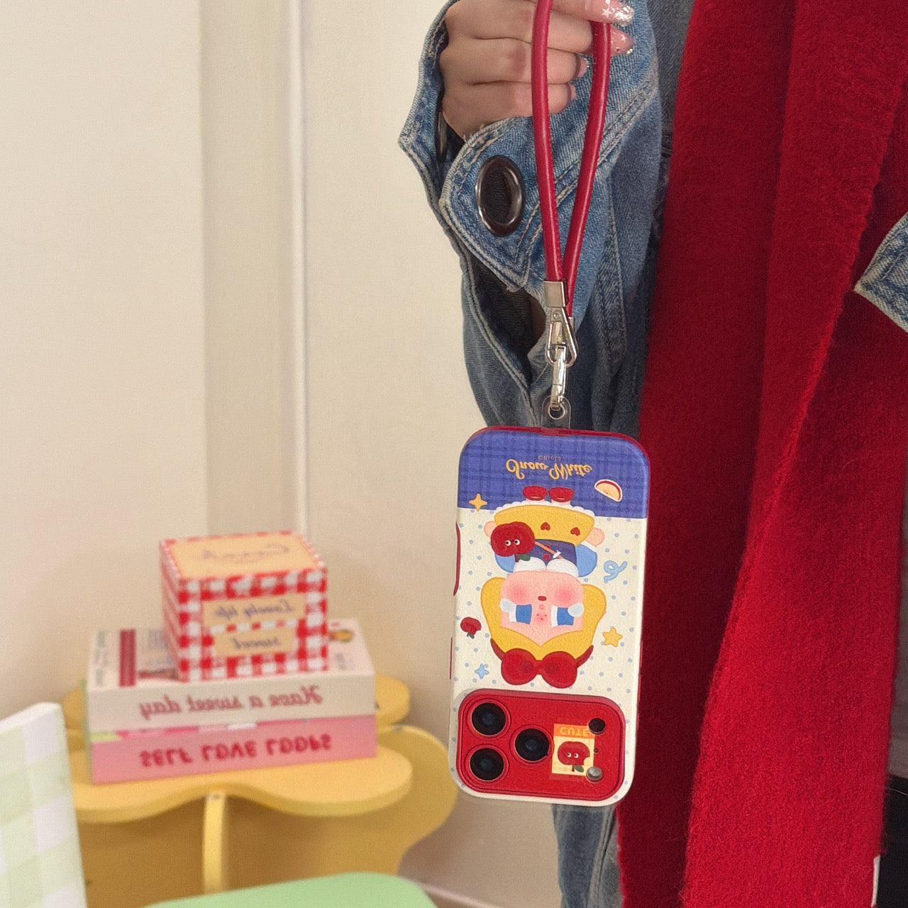 Red Apple Snow White Crying Baby Large Window Phone Case