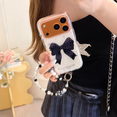 Chic Black Bow & Diamond Gilded Edge Cover | Gothic Lolita Aesthetic