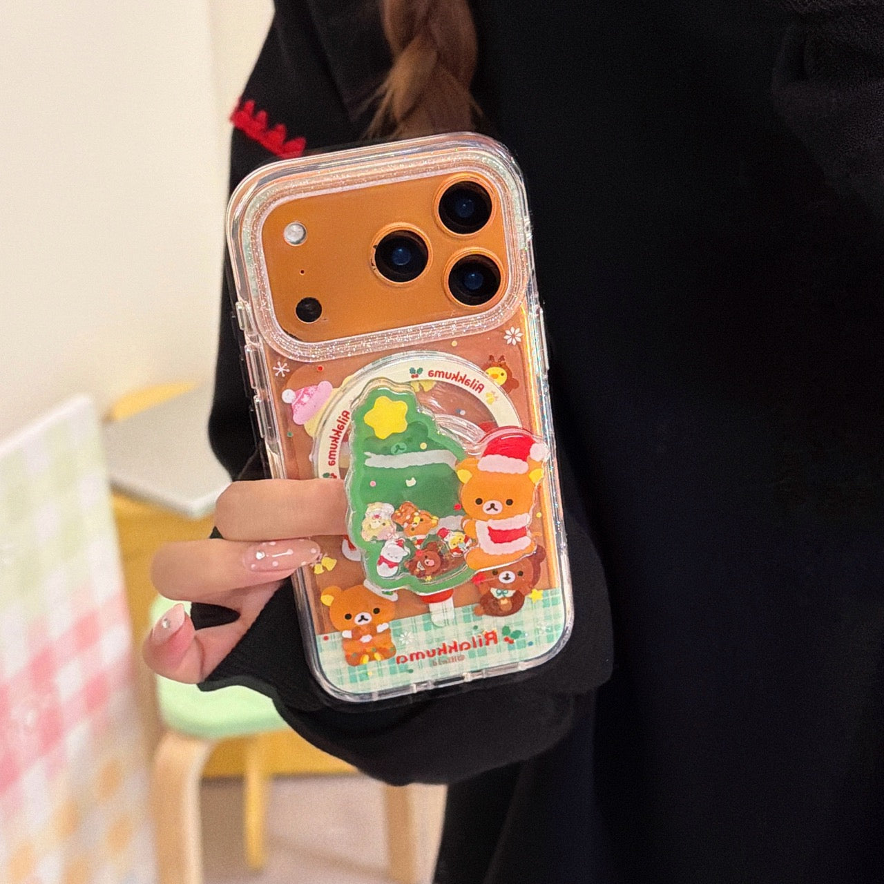 Rilakkuma Christmas Magnetic Round Edge Airbag Phone Case