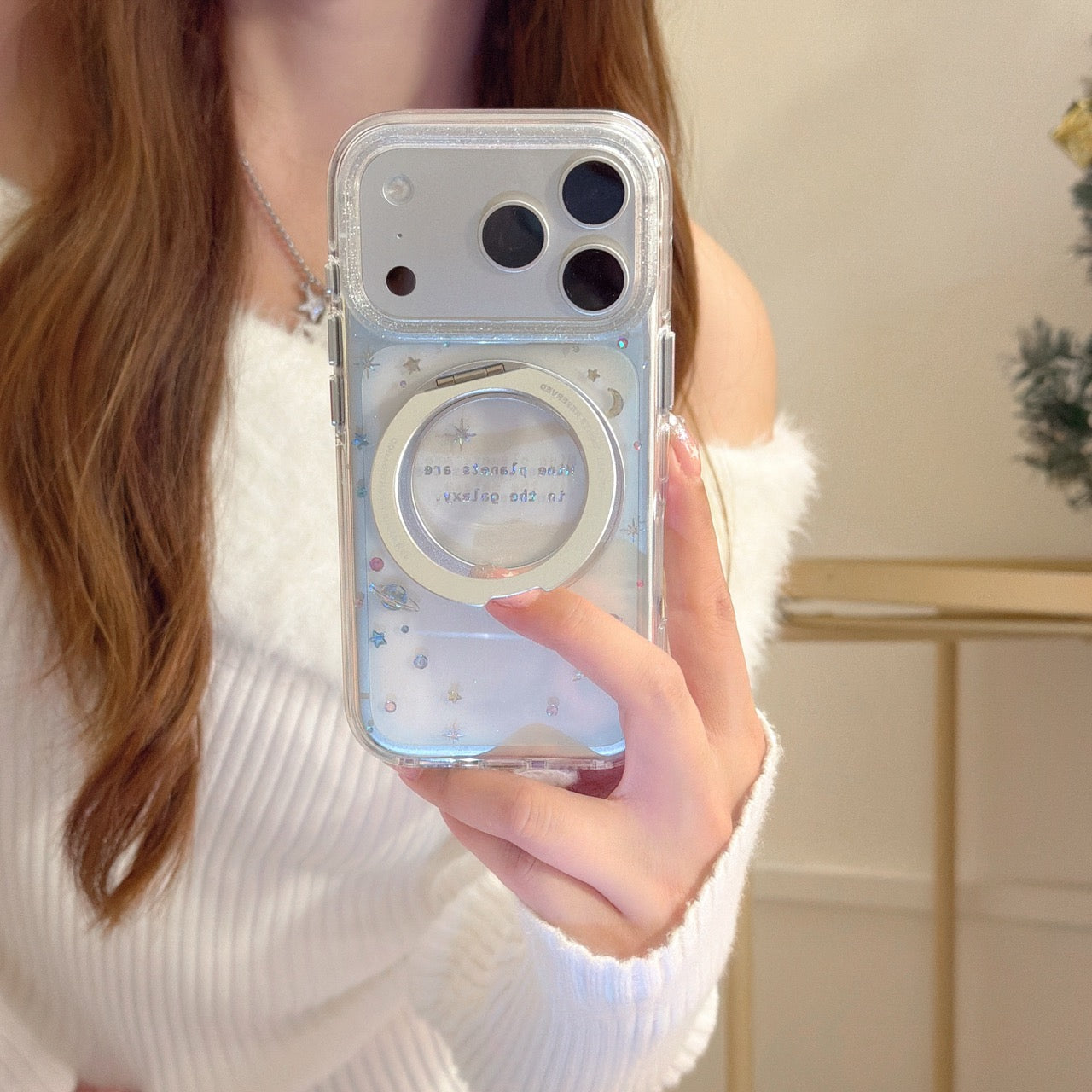 Colorful Planet 360° Integrated Stand Round Edge Phone Case