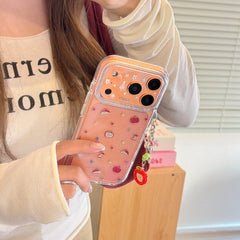 Colorful star pattern multiple Apple logo round-edge iPhone case