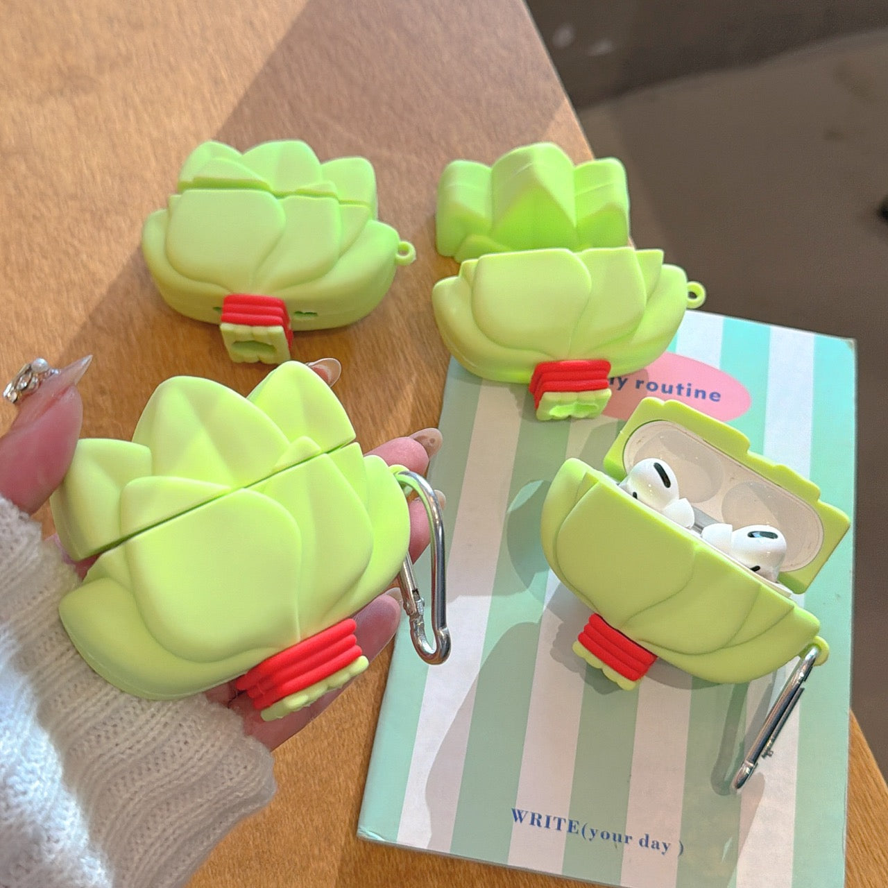 Good Luck Pomelo Leaf AidPods Silicone Earphone Cover