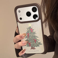 Chocolate Gilded Christmas Light Tree Phone Case