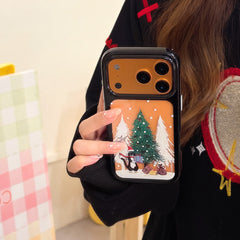 Christmas Black Kitten Round Edge Phone Case