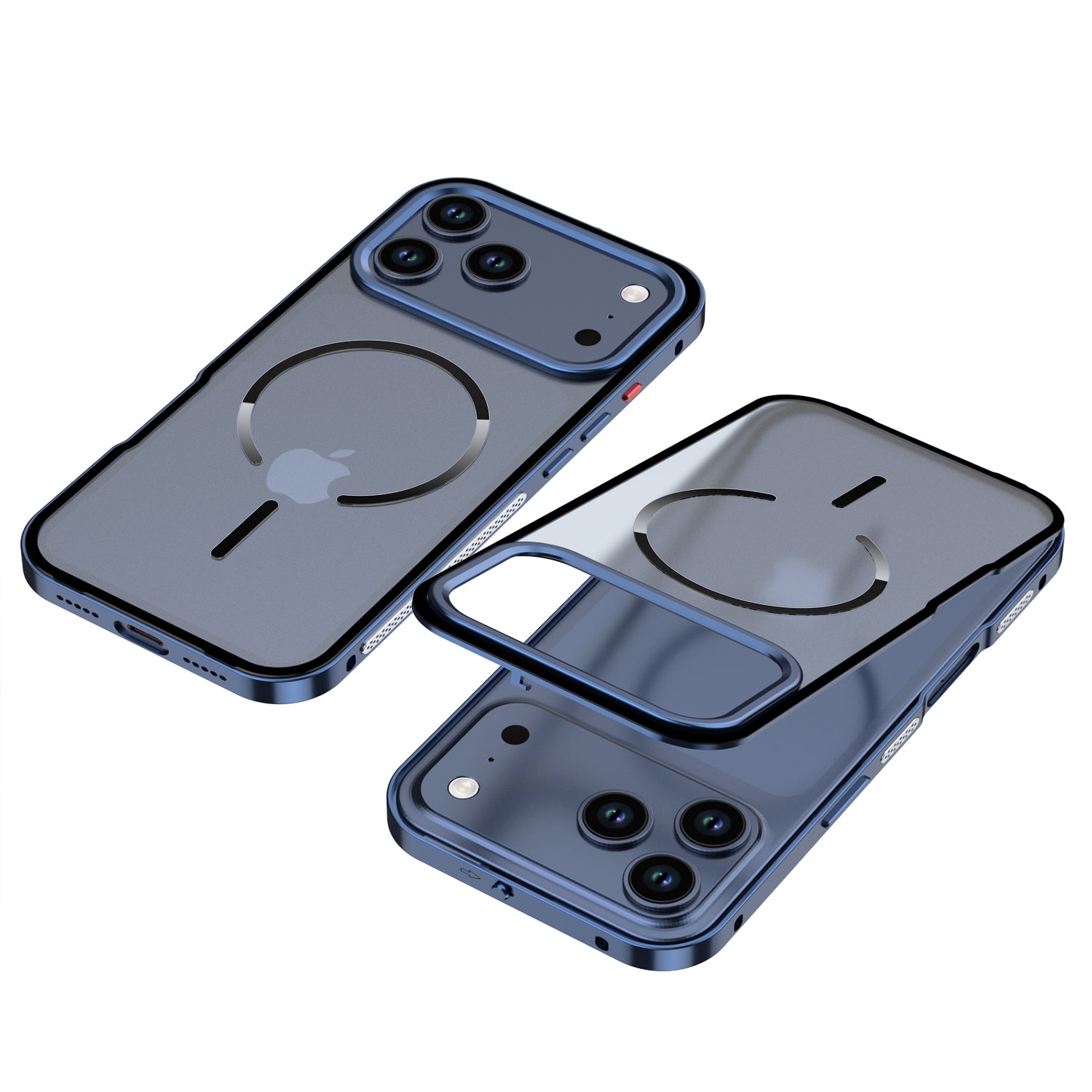 Metal frame magnetic buckle protective case for Apple phones