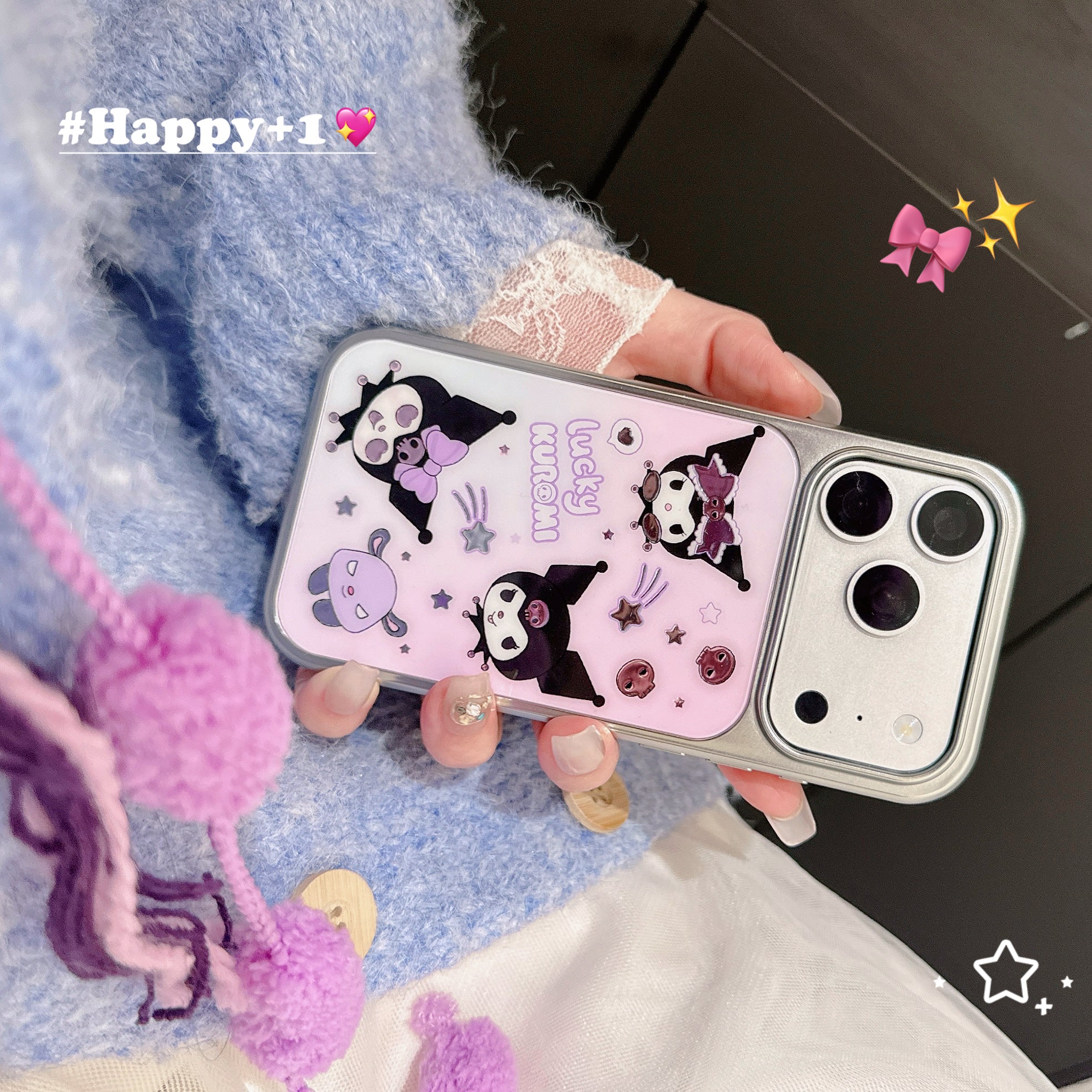 Gold-plated Kuromi phone case