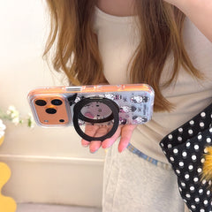 Sweet & Cool Pink Bow Kitty iPhone Case with Built-in Stand
