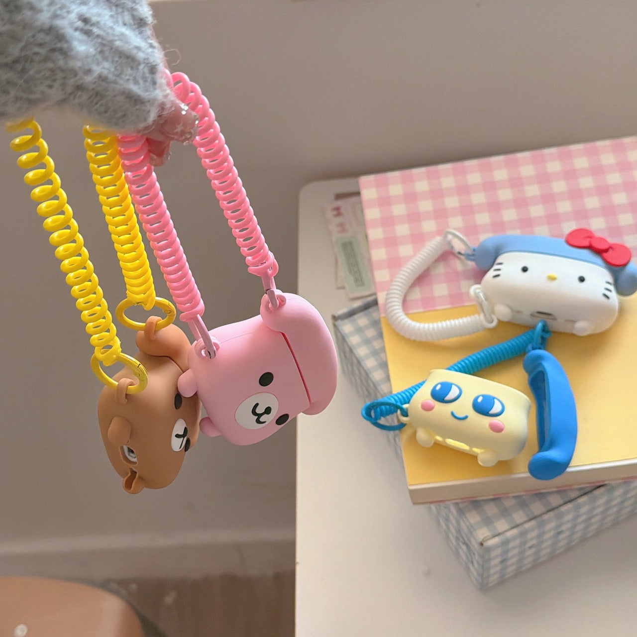 Kitty/Winnie the Pooh/Mamiji/Pink Puppy Telephone Silicone AirPods Earphone Cover