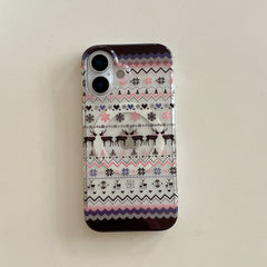 Fair Isle quicksand deer magnetic phone case