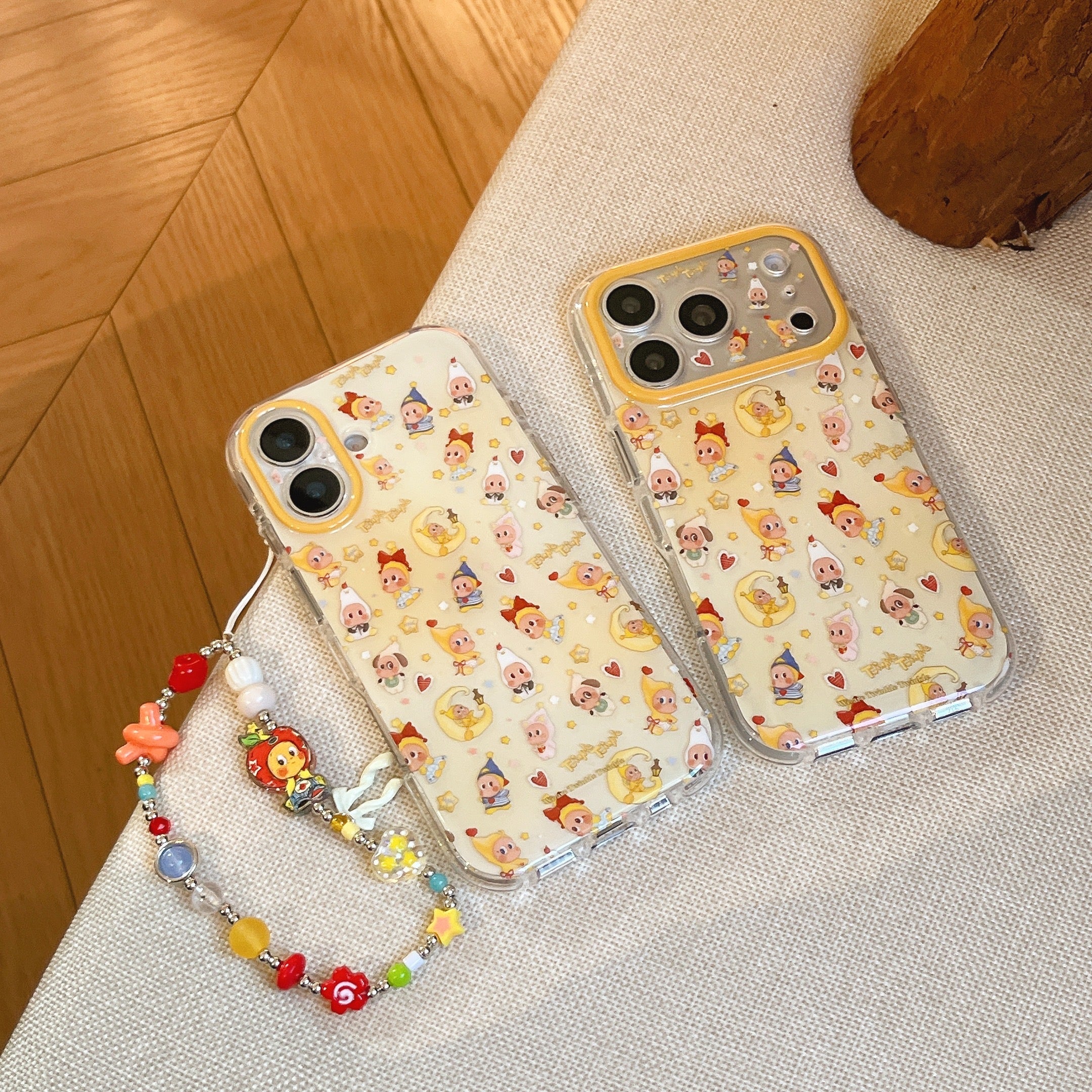 Yellow Gradient Twinkle Phone Case for iPhone 15-17 Pro Max - Full-Screen Protection - Playfulcase