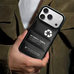 Recycled Eco Logo Puffer Phone Case for iPhone 13-17 Pro Max