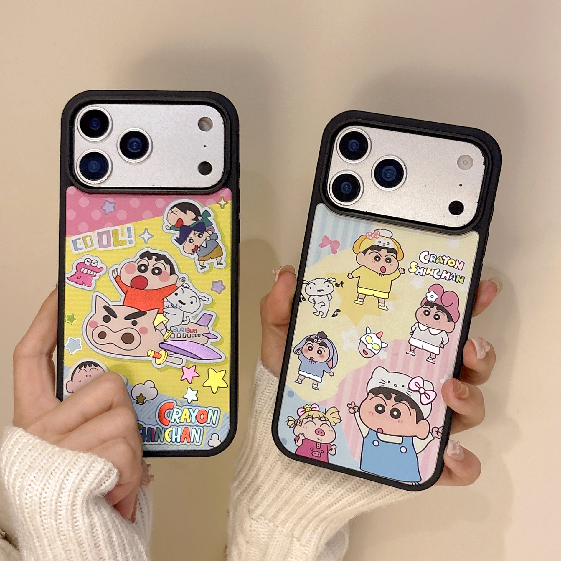 Crayon Shin-chan mirror phone case for iPhone 17 Pro