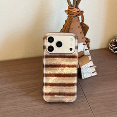 Retro autumn brown sweater pattern phone case