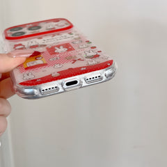 Strawberry Miffy Phone Case for iPhone 13-17 Pro Max