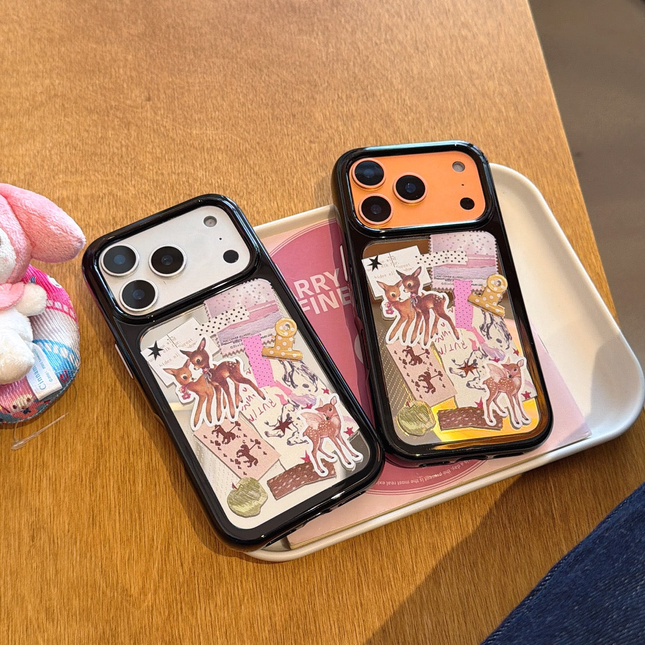 Retro collage deer iPhone case for iPhone 17 Pro