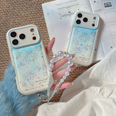 Sparkling Fireworks Textured Leather Phone Case for iPhone 17 Pro