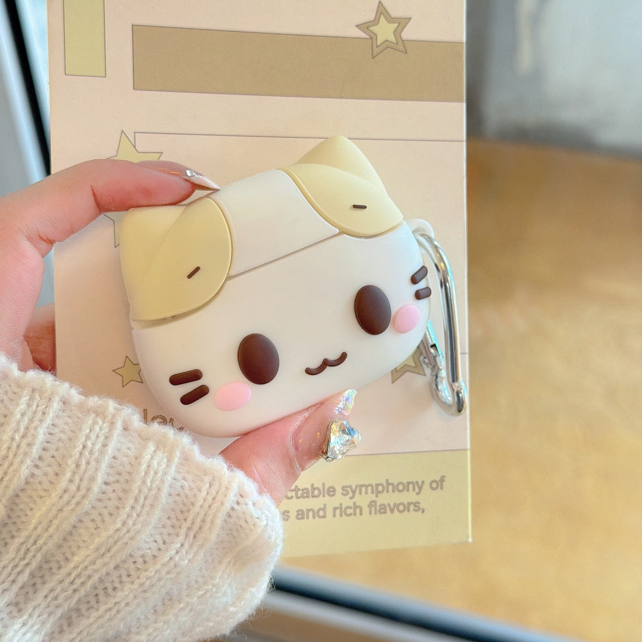 Marshmallow Cat AirPods Silicone Earphone Case