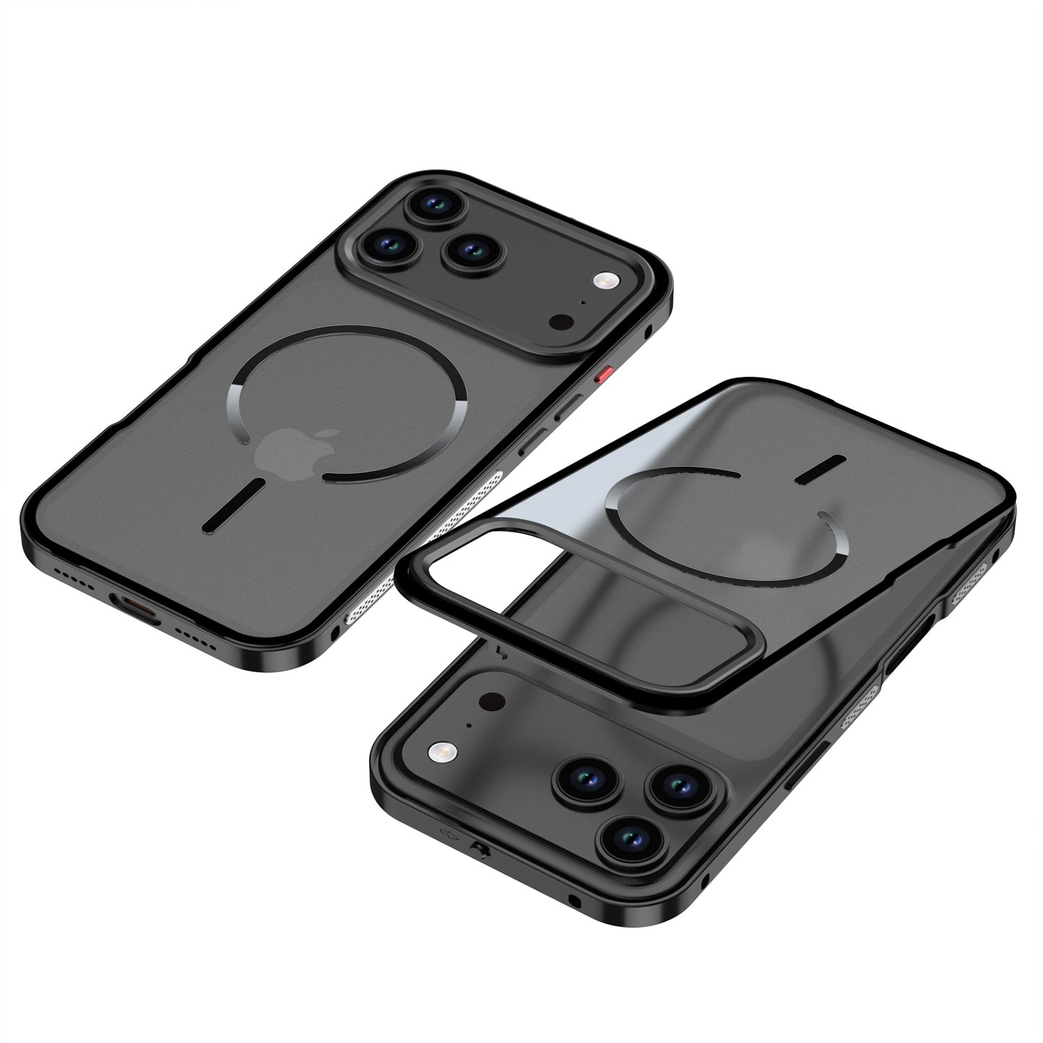 Metal frame magnetic buckle protective case for Apple phones