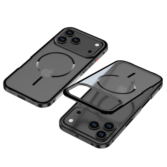 Metal frame magnetic buckle protective case for Apple phones