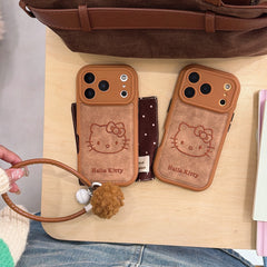 3D Kitty Head Embroidered Phone Case