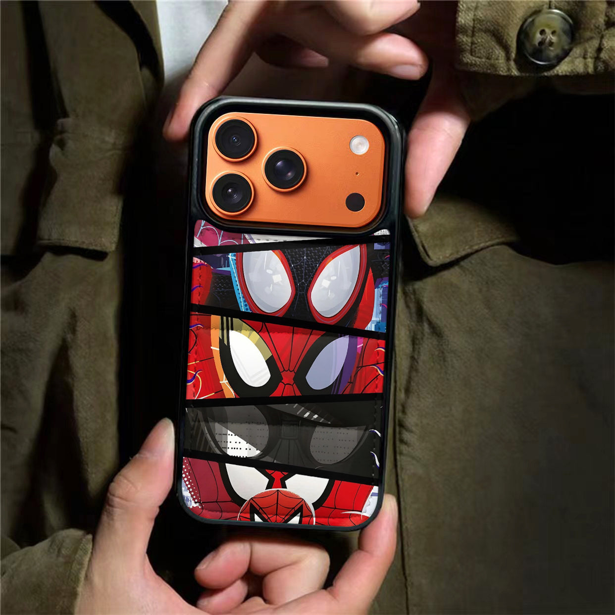 Spider-Man Puffer Phone Case for iPhone 13-17 Pro Max