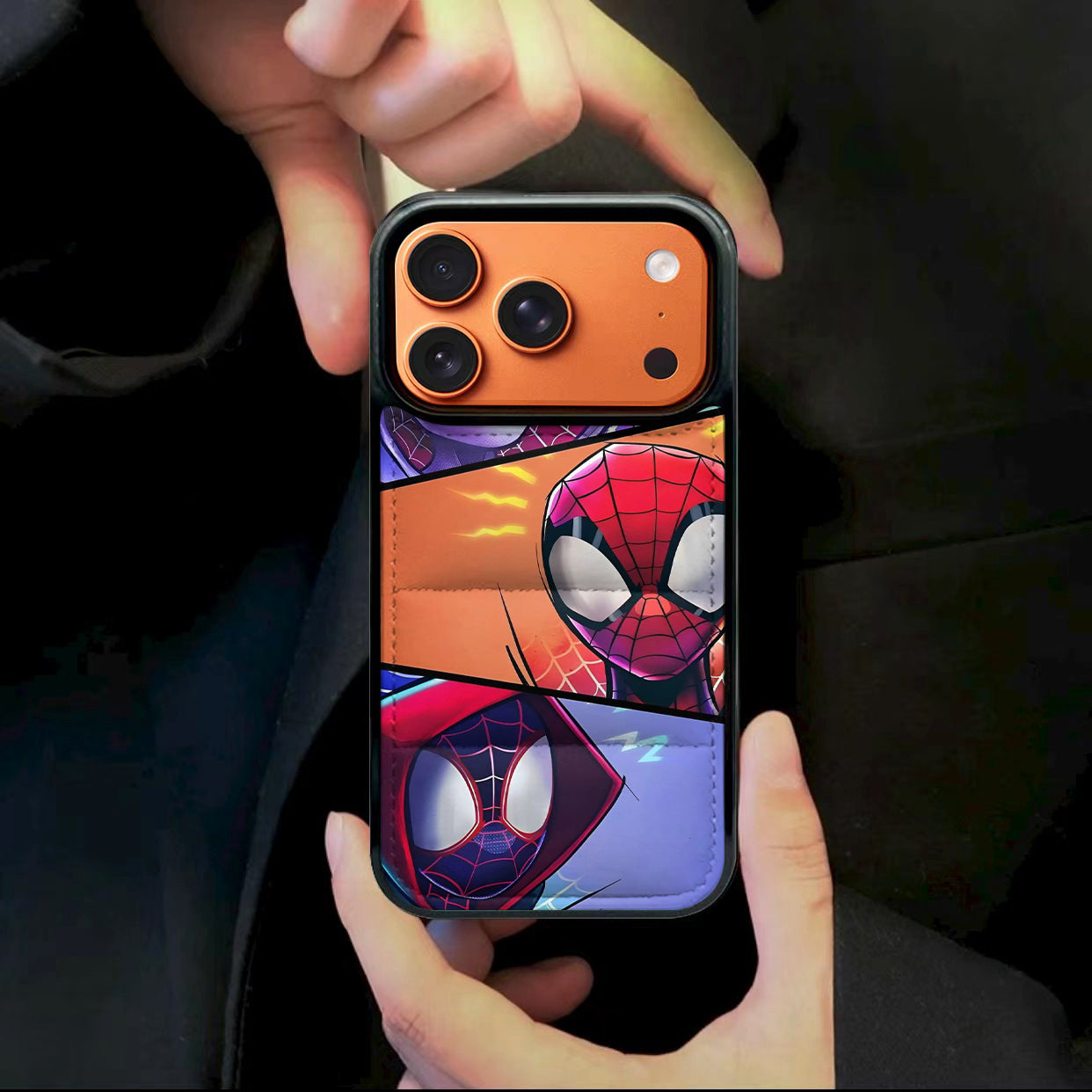 Spider-Man Puffer Phone Case for iPhone 13-17 Pro Max