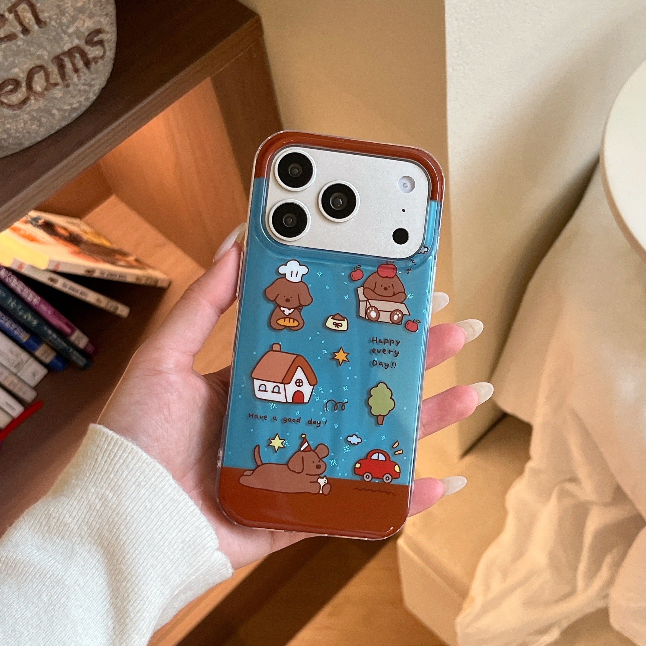 Cartoon illustration chef puppy phone case