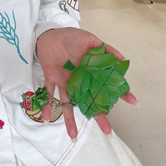 Silicone grapefruit leaf silicone earphone cover