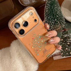 Transparent hand-painted heart tree phone case