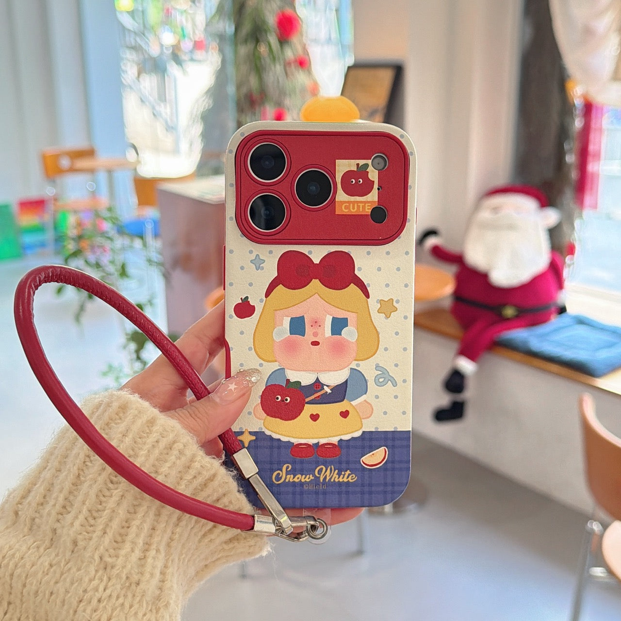 Red Apple Snow White Crying Baby Large Window Phone Case