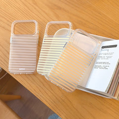 Minimalist 3-Color Striped iPhone Case | Sleek Ins-Style Design