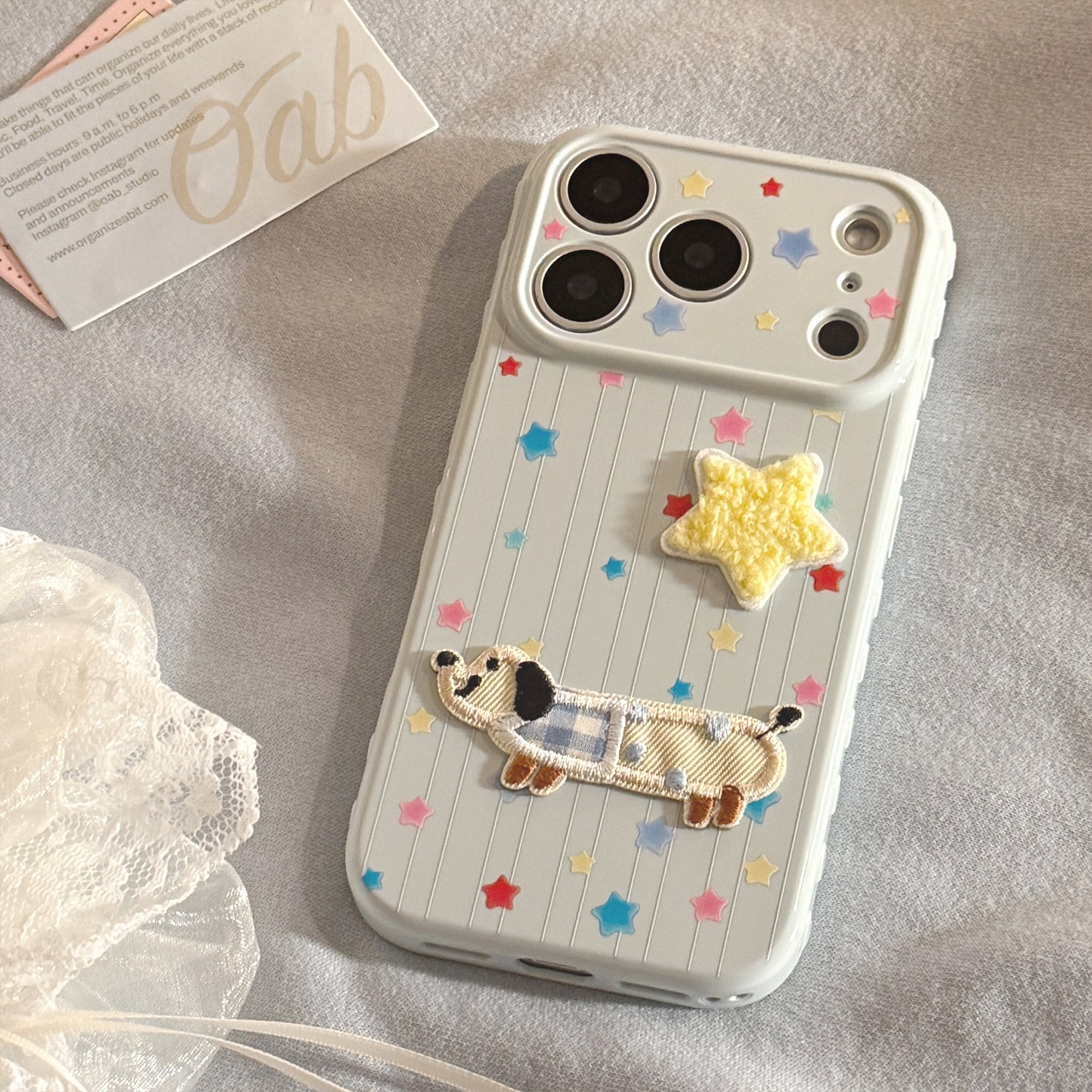 Guava Pink 3D Plush Dachshund Phone Case